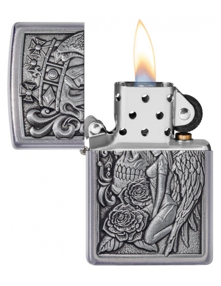 Zippo 49442 Skull and Angel Emblem öngyújtó