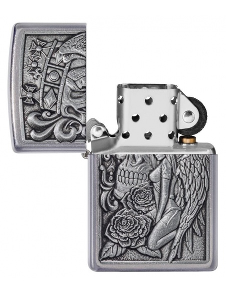 Zippo 49442 Skull and Angel Emblem öngyújtó