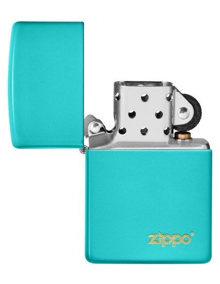 Zippo 49454ZL Flat Turqoise Zippo Logo öngyújtó