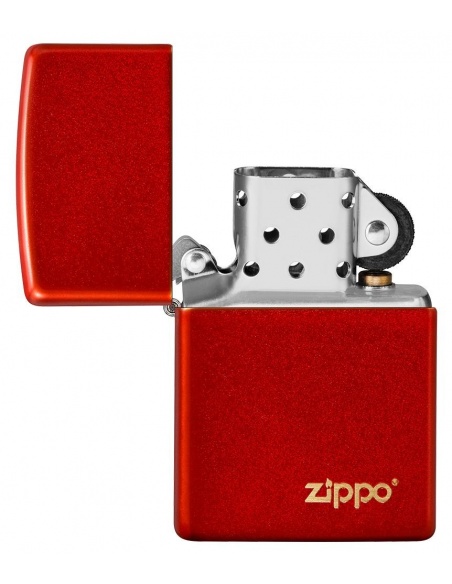 Zippo 49475ZL Metallic Red Zippo Logo öngyújtó