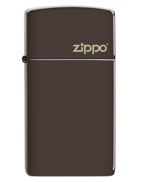 Zippo 49266ZL Slim Brown Zippo Logo öngyújtó