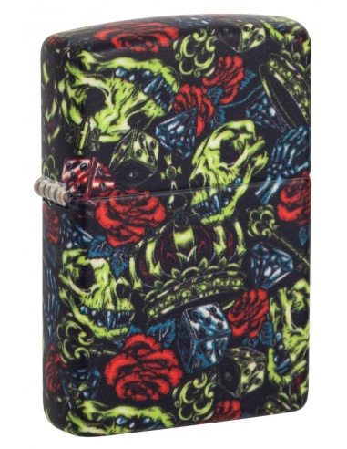 Zippo 49696 Glow in the Dark Skull Crown öngyújtó