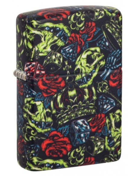 Zippo 49696 Glow in the Dark Skull Crown öngyújtó