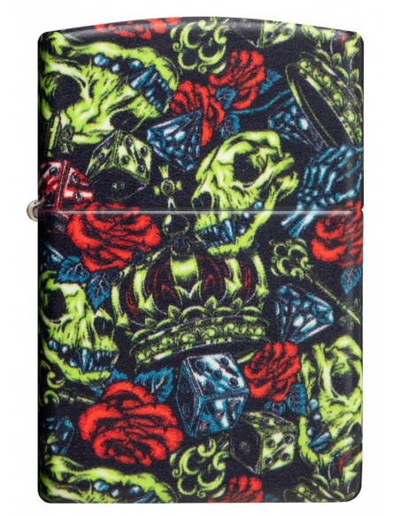 Zippo 49696 Glow in the Dark Skull Crown öngyújtó
