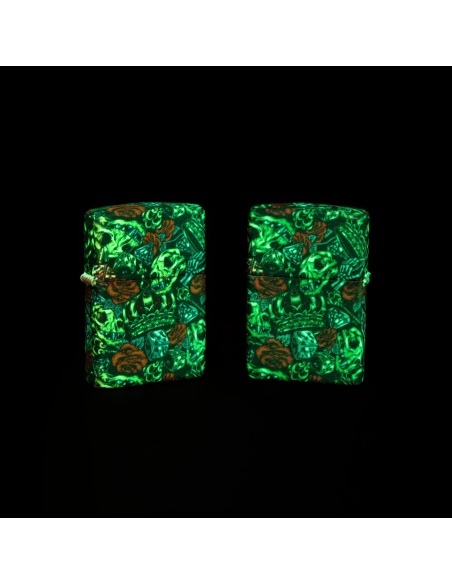 Zippo 49696 Glow in the Dark Skull Crown öngyújtó