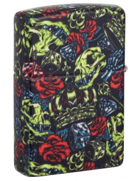Zippo 49696 Glow in the Dark Skull Crown öngyújtó