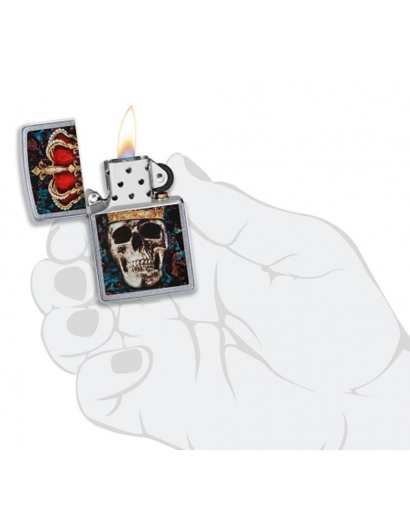 Zippo 49666 Skull King with Crown öngyújtó