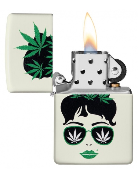 Zippo 49837 Cannabis Girl Glow in the Dark öngyújtó