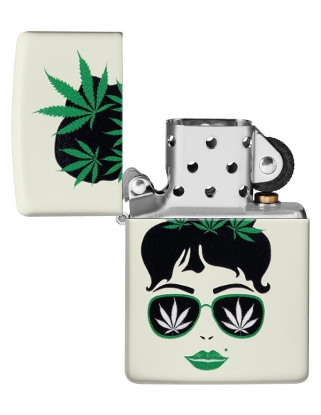 Zippo 49837 Cannabis Girl Glow in the Dark öngyújtó