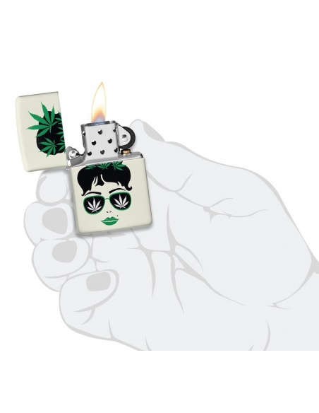Zippo 49837 Cannabis Girl Glow in the Dark öngyújtó