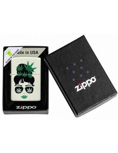 Zippo 49837 Cannabis Girl Glow in the Dark öngyújtó