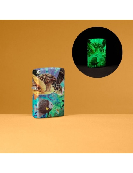 Zippo 49819 Guy Harvey Sea Turtle and Fish Glow in the Dark öngyújtó
