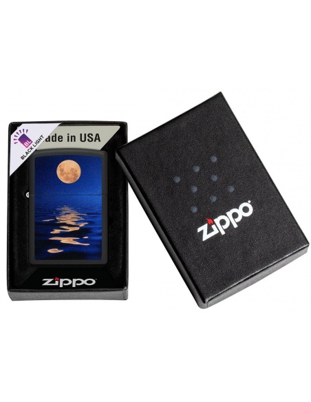 Zippo 49810 Black Light Full Moon and Sea öngyújtó