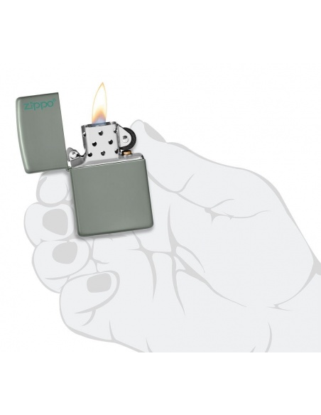Zippo 49843ZL Classic Sage Green with Zippo Logo öngyújtó