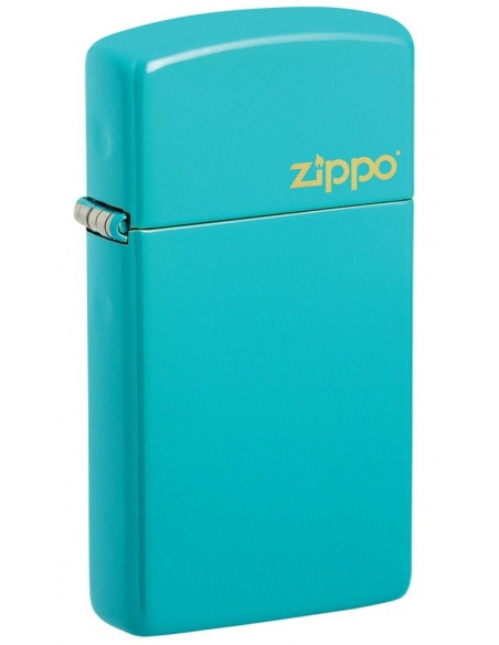 Zippo 49529ZL Slim Flat Turquoise with Zippo Logo öngyújtó