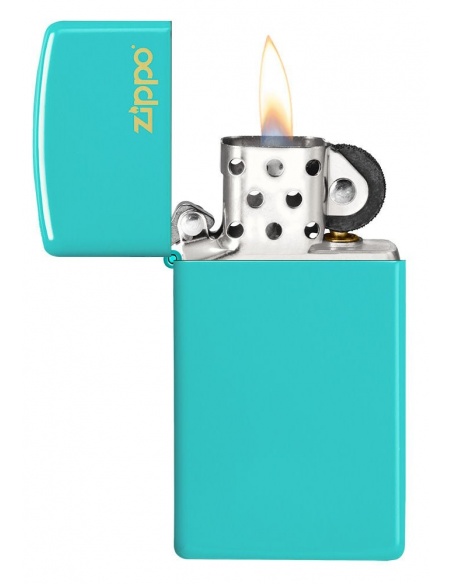 Zippo 49529ZL Slim Flat Turquoise with Zippo Logo öngyújtó