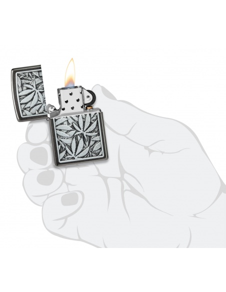 Zippo 48123 Marijuana Leaf Emblem öngyújtó