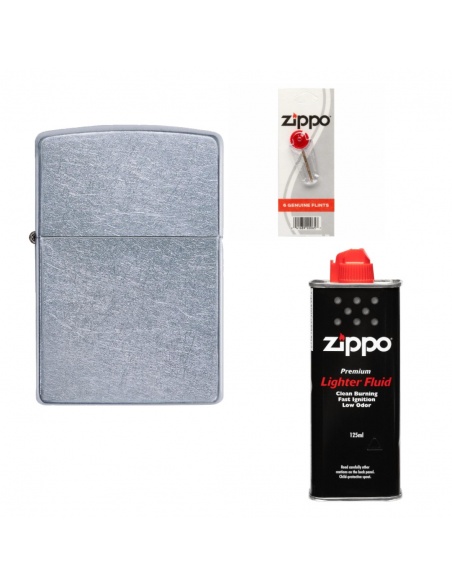 Ajándék szett Zippo 207 öngyújtó + benzin 125 ml + tűzkö 50R-207