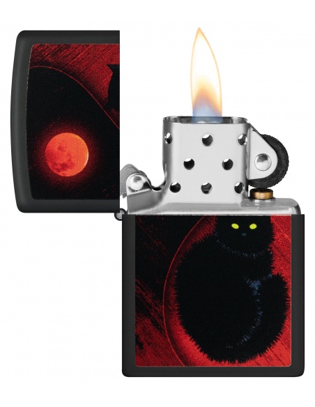Zippo 48453 Black Cat and Bloody Moon öngyújtó