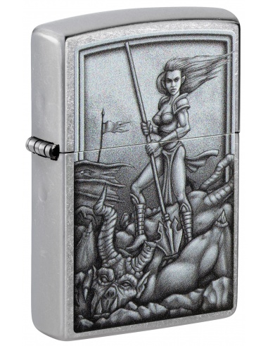 Zippo 48371 Medieval Woman Warrior Slaying Beast öngyújtó