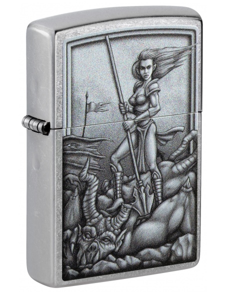 Zippo 48371 Medieval Woman Warrior Slaying Beast öngyújtó