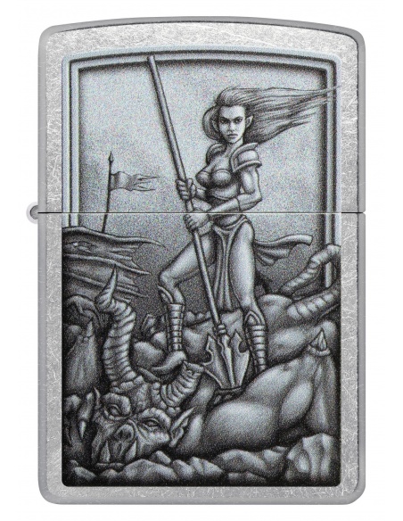 Zippo 48371 Medieval Woman Warrior Slaying Beast öngyújtó