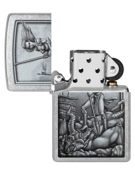 Zippo 48371 Medieval Woman Warrior Slaying Beast öngyújtó