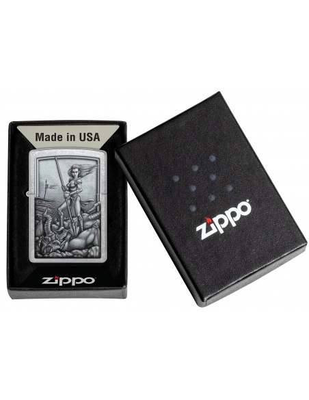 Zippo 48371 Medieval Woman Warrior Slaying Beast öngyújtó