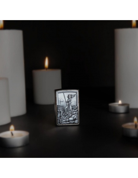 Zippo 48371 Medieval Woman Warrior Slaying Beast öngyújtó