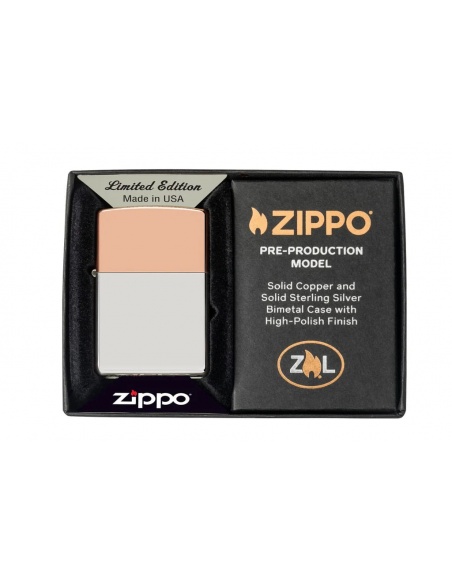 Zippo 48695 Bimetal Copper Lid and Sterling Silver Bottom öngyújtó