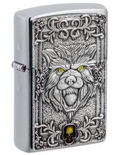 Zippo 48690 Wolf and Skull Emblem öngyújtó
