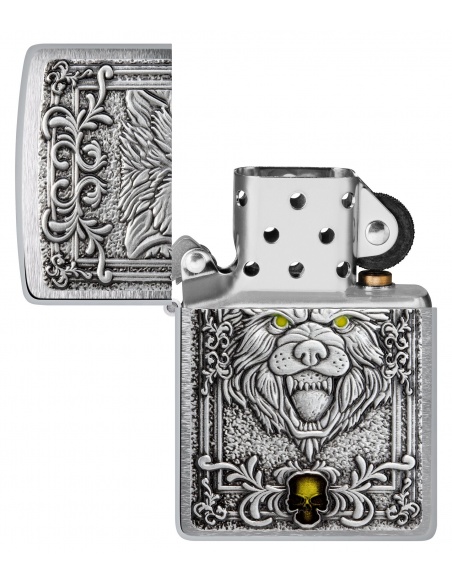 Zippo 48690 Wolf and Skull Emblem öngyújtó