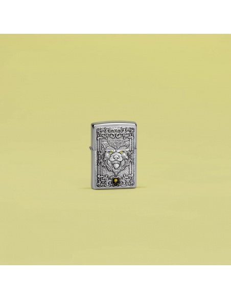 Zippo 48690 Wolf and Skull Emblem öngyújtó
