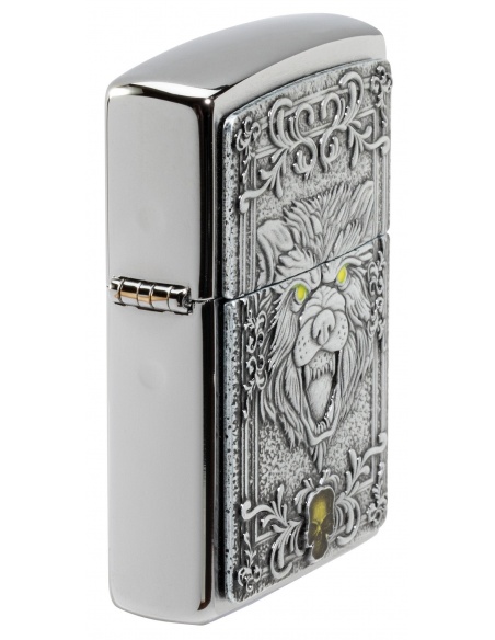 Zippo 48690 Wolf and Skull Emblem öngyújtó