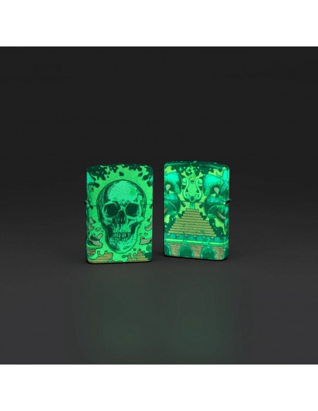 Zippo 48640 Skull Glow in the dark öngyújtó