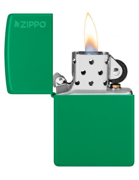 Zippo 48629ZL Classic Grass Green Matte with Zippo Logo öngyújtó