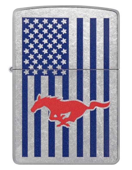 Zippo 48754 Ford Mustang and Monochromatic American Flag öngyújtó