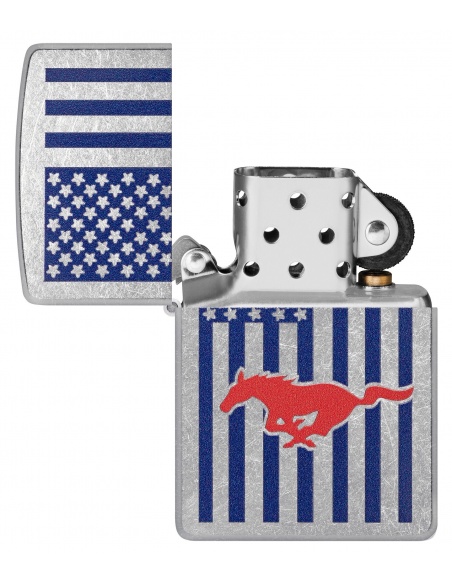 Zippo 48754 Ford Mustang and Monochromatic American Flag öngyújtó