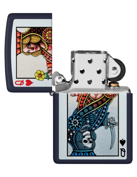 Zippo 48723 Queen and Skull of Hearts öngyújtó