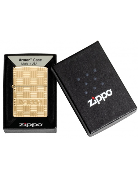 Zippo 46274 Basketweave Deep Carved Armor öngyújtó