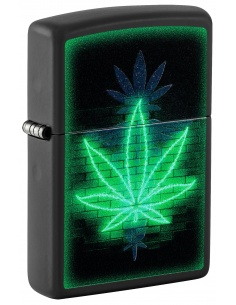 Zippo 46266 Gleaming Cannabis Black Light öngyújtó