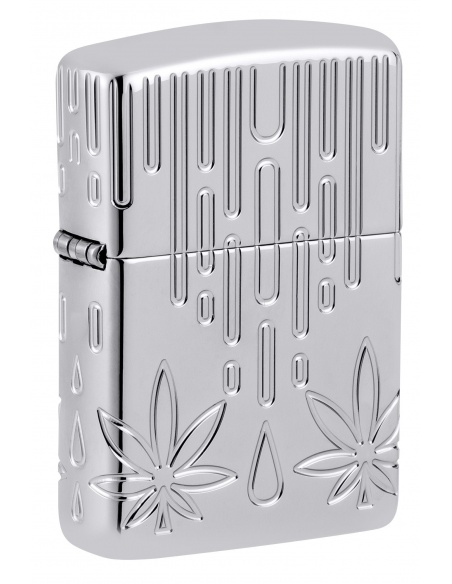 Zippo 46303 Waxy Cannabis Leaf Multi-Cut Armor öngyújtó
