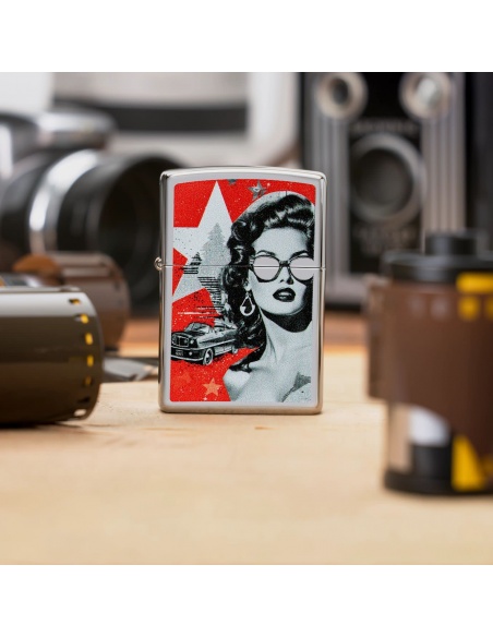 Zippo 46239 Retro Car and Glamorous Woman öngyújtó