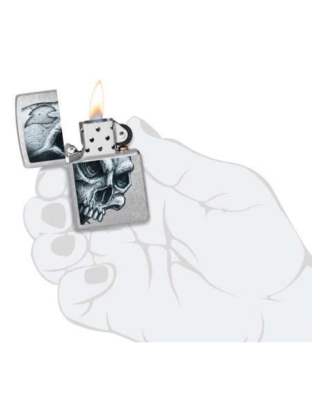 Zippo 46587 Skull and Flame öngyújtó