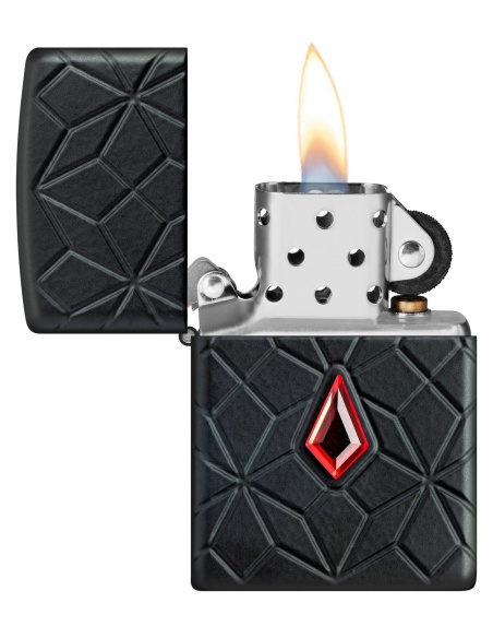 Zippo 46756 Deep Carve Armor with Red Crystal öngyújtó