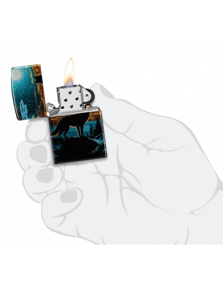 Zippo 46252 Wolf and Moon öngyújtó
